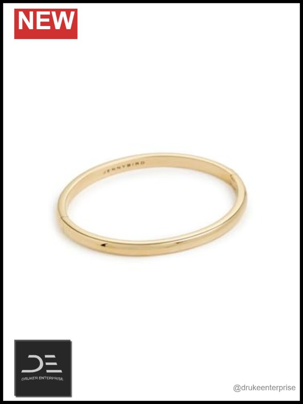 Gold Plated Metal Bangle Bracelet Classic Style Jewelry